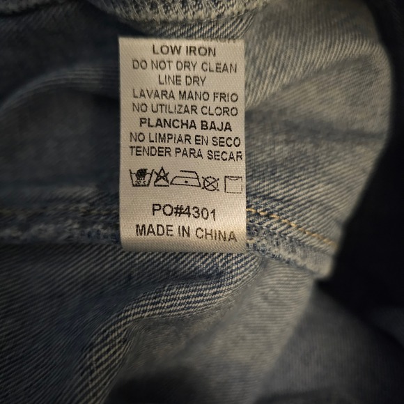 Bluivy Young Contemporary High Rise Blue Pull On Tie Barrel Jeans Women's Size M - Picture 6 of 7